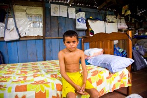 Vivienda tradicional de los campasinos. Región de Manaus. 2010